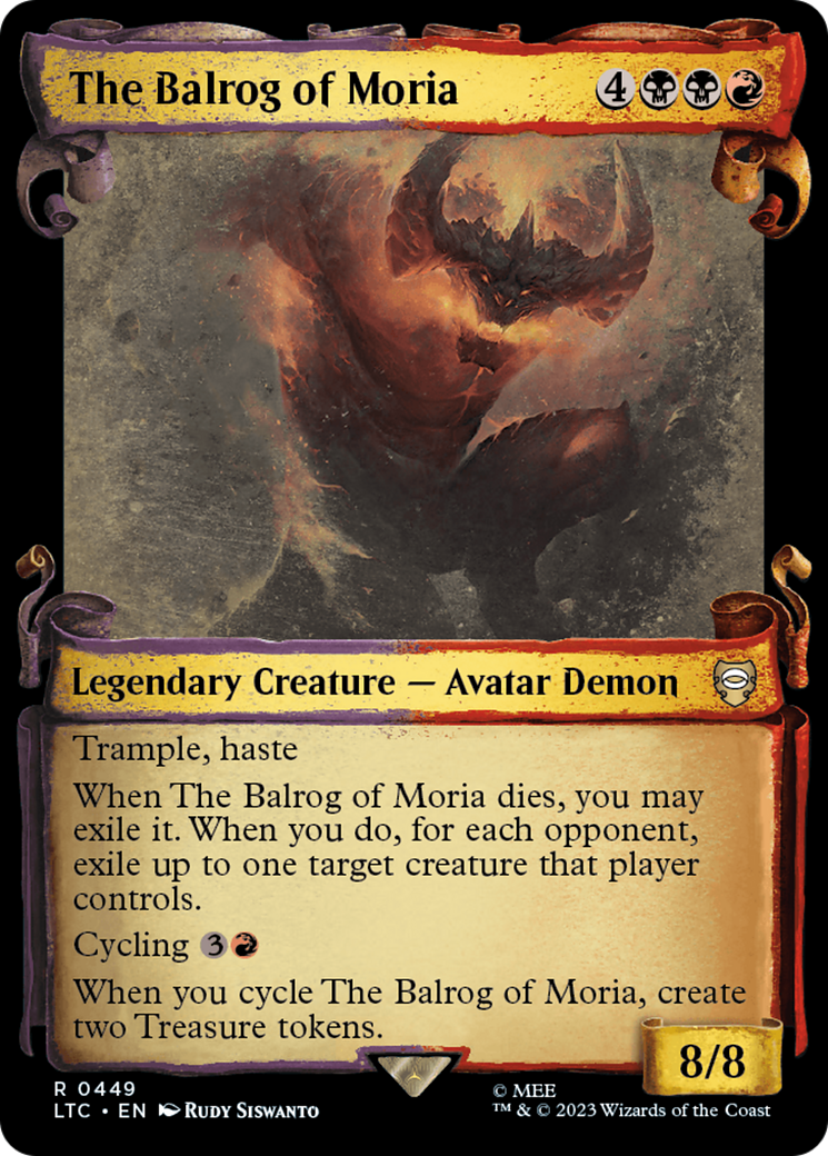 The Balrog of Moria (LTC-449) - Tales of Middle-earth Commander: (Showcase) - Premium MTG Single from Wizards of the Coast - Just $5.32! Shop now at Game Crave Tournament Store