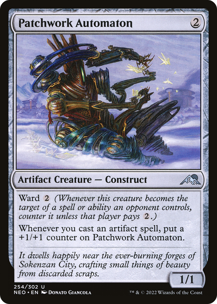 Patchwork Automaton (NEO-254) - Kamigawa: Neon Dynasty - Premium MTG Single from Wizards of the Coast - Just $0.08! Shop now at Game Crave Tournament Store