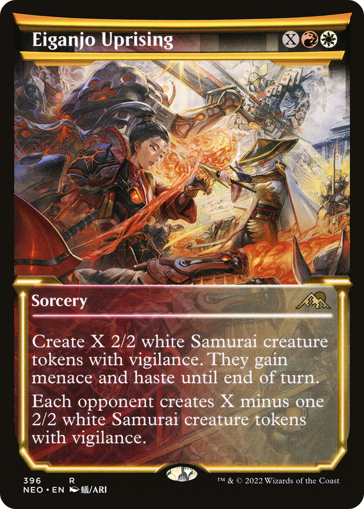 Eiganjo Uprising (NEO-396) - Kamigawa: Neon Dynasty: (Showcase) Foil - Premium MTG Single from Wizards of the Coast - Just $0.26! Shop now at Game Crave Tournament Store