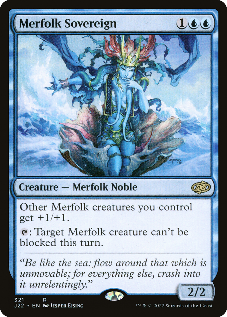 Merfolk Sovereign (J22-321) - Jumpstart 2022 - Premium MTG Single from Wizards of the Coast - Just $0.08! Shop now at Game Crave Tournament Store