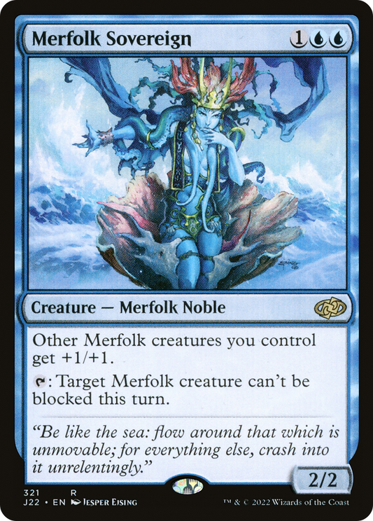 Merfolk Sovereign (J22-321) - Jumpstart 2022 - Premium MTG Single from Wizards of the Coast - Just $0.08! Shop now at Game Crave Tournament Store
