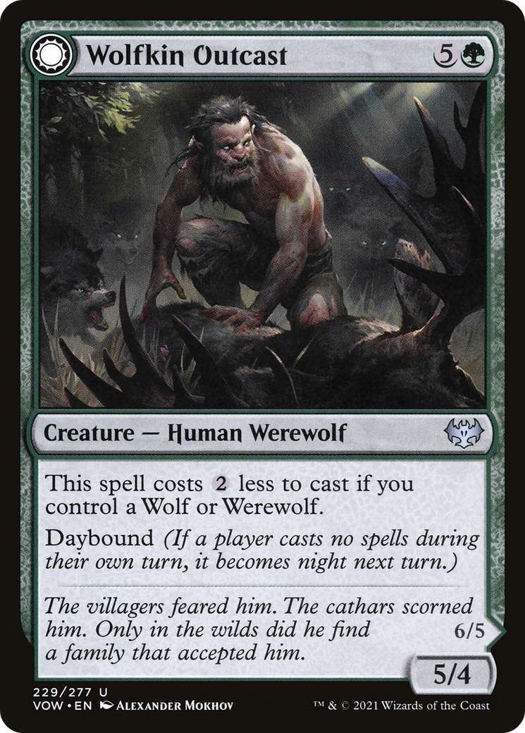 Wolfkin Outcast // Wedding Crasher (VOW-229) - Innistrad: Crimson Vow: (Double Faced Transform) Foil - Premium MTG Single from Wizards of the Coast - Just $0.25! Shop now at Game Crave Tournament Store