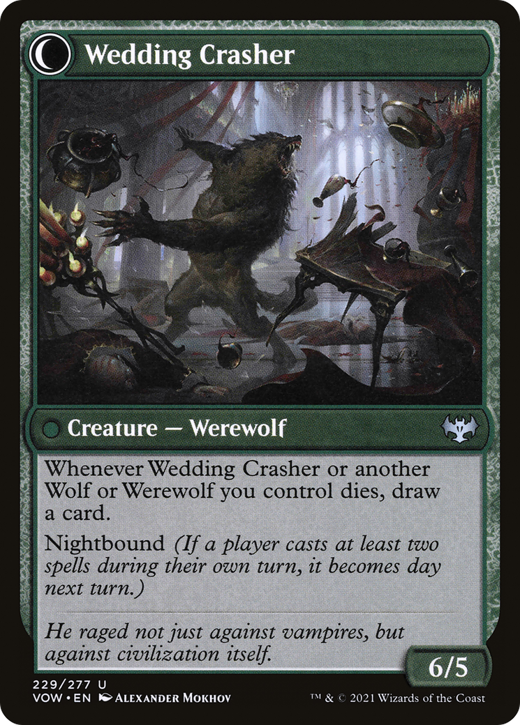 Wolfkin Outcast // Wedding Crasher (VOW-229) - Innistrad: Crimson Vow: (Double Faced Transform) - Premium MTG Single from Wizards of the Coast - Just $0.08! Shop now at Game Crave Tournament Store
