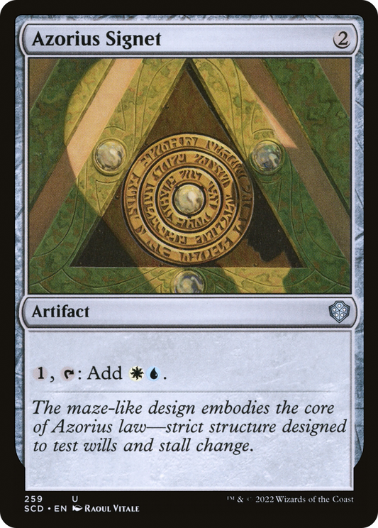 Azorius Signet (SCD-259) - Starter Commander Decks - Premium MTG Single from Wizards of the Coast - Just $0.26! Shop now at Game Crave Tournament Store