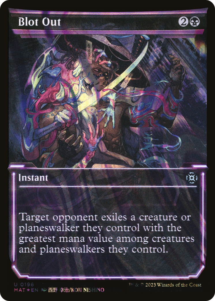 Blot Out (MAT-196) - March of the Machine: The Aftermath: (Showcase) Foil - Premium MTG Single from Wizards of the Coast - Just $0.57! Shop now at Game Crave Tournament Store