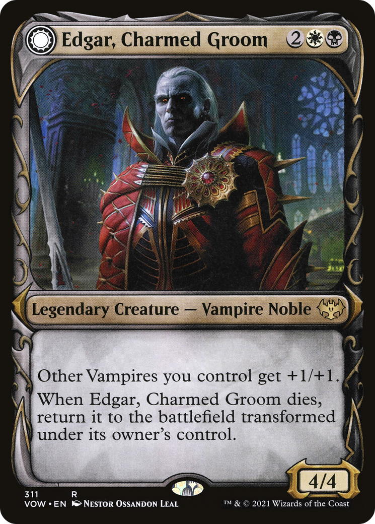 Edgar, Charmed Groom // Edgar Markov's Coffin (VOW-311) - Innistrad: Crimson Vow: (Showcase, Double Faced Transform) - Premium MTG Single from Wizards of the Coast - Just $0.88! Shop now at Game Crave Tournament Store