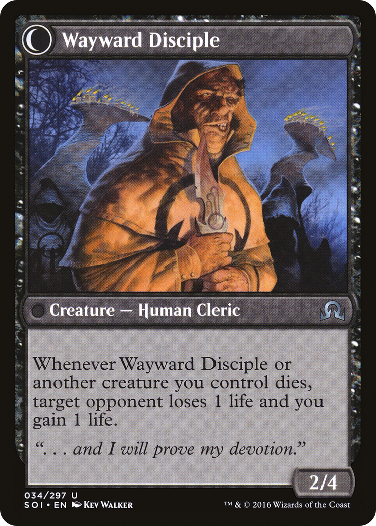 Pious Evangel // Wayward Disciple (SOI-034) - Shadows over Innistrad: (Double Faced Transform) - Premium MTG Single from Wizards of the Coast - Just $0.08! Shop now at Game Crave Tournament Store