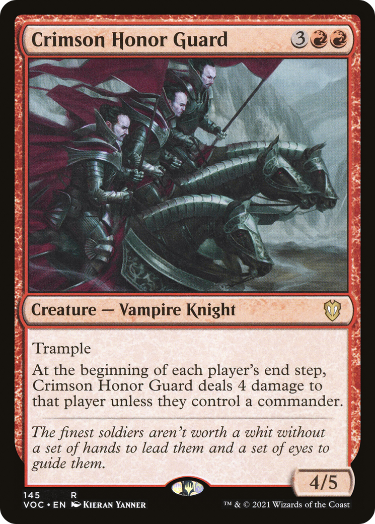Crimson Honor Guard (VOC-145) - Crimson Vow Commander - Premium MTG Single from Wizards of the Coast - Just $0.08! Shop now at Game Crave Tournament Store