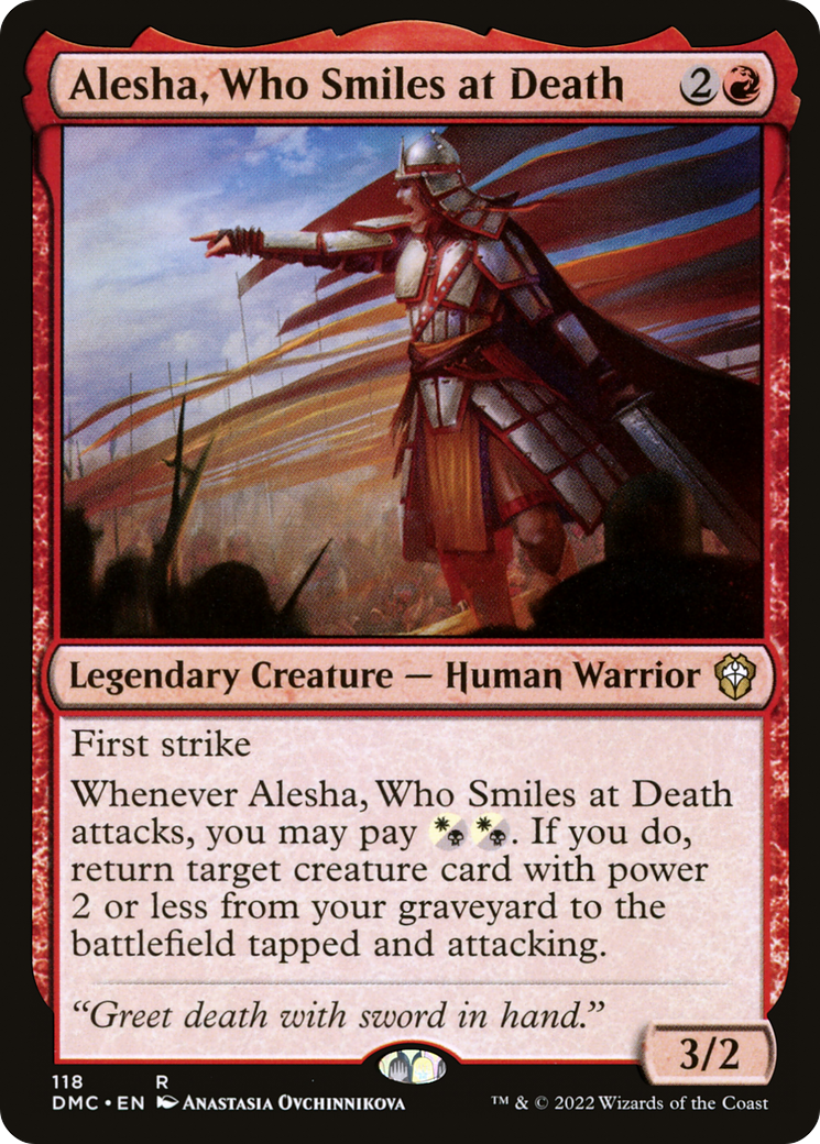 Alesha, Who Smiles at Death (DMC-118) - Dominaria United Commander - Premium MTG Single from Wizards of the Coast - Just $0.25! Shop now at Game Crave Tournament Store