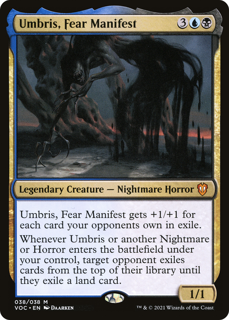 Umbris, Fear Manifest (VOC-038) - Crimson Vow Commander - Premium MTG Single from Wizards of the Coast - Just $2.07! Shop now at Game Crave Tournament Store