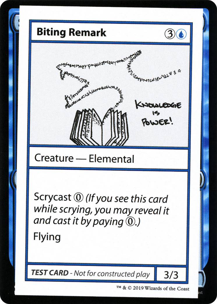 Biting Remark (CMB2-017) - Mystery Booster Playtest Cards 2021 - Premium MTG Single from Wizards of the Coast - Just $0.25! Shop now at Game Crave Tournament Store