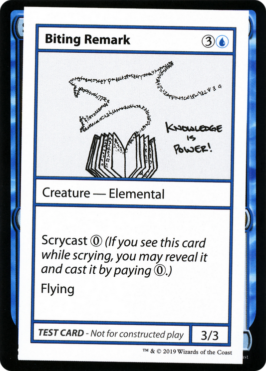 Biting Remark (CMB2-017) - Mystery Booster Playtest Cards 2021 - Premium MTG Single from Wizards of the Coast - Just $0.25! Shop now at Game Crave Tournament Store