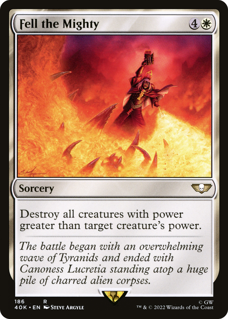 Fell the Mighty (40K-186) - Warhammer 40,000 Commander - Premium MTG Single from Wizards of the Coast - Just $0.08! Shop now at Game Crave Tournament Store