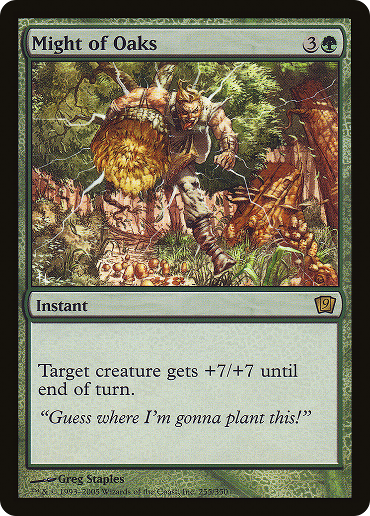 Might of Oaks (9ED-255★) - Ninth Edition Foil - Premium MTG Single from Wizards of the Coast - Just $0.54! Shop now at Game Crave Tournament Store