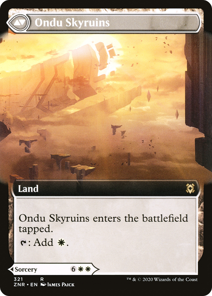 Ondu Inversion // Ondu Skyruins (ZNR-321) - Zendikar Rising: (Extended Art) Foil - Premium MTG Single from Wizards of the Coast - Just $1.67! Shop now at Game Crave Tournament Store