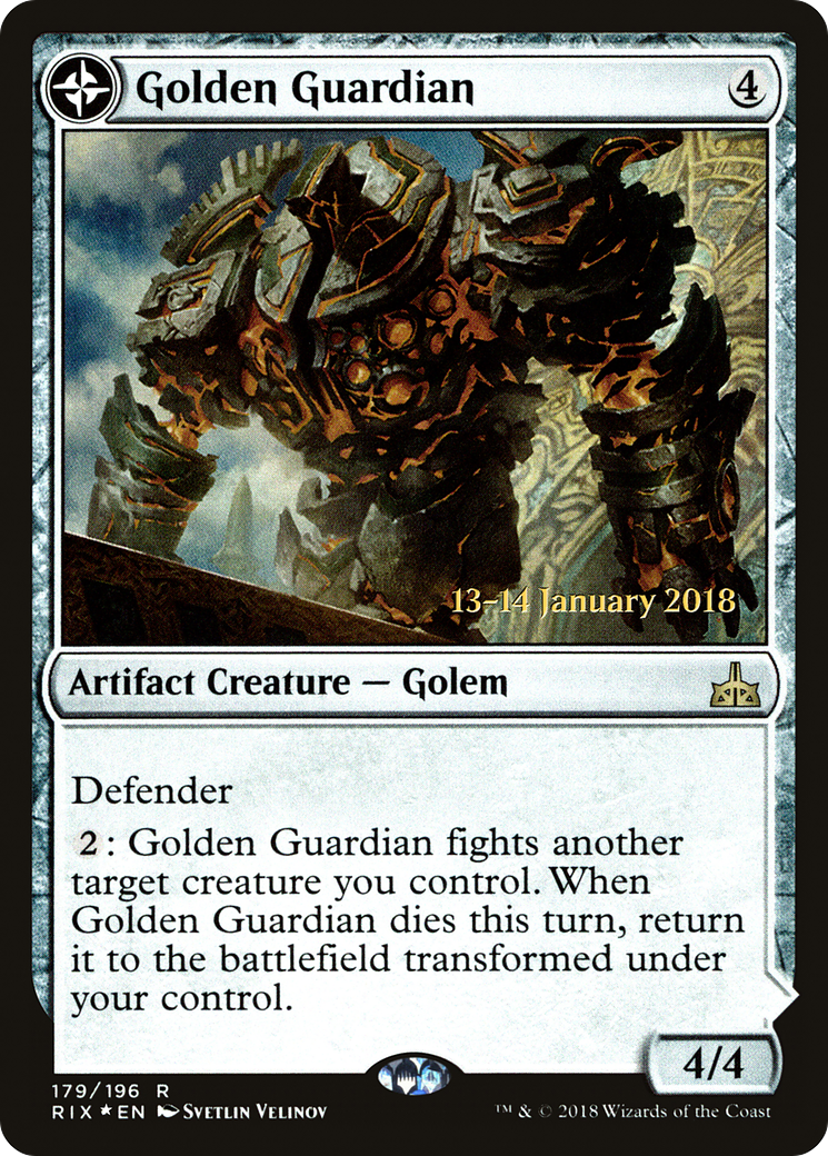 Golden Guardian // Gold-Forge Garrison (PRIX-179S) - Rivals of Ixalan Promos: (compasslanddfc) Foil - Premium MTG Single from Wizards of the Coast - Just $0.76! Shop now at Game Crave Tournament Store