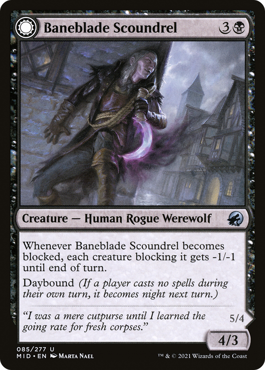 Baneblade Scoundrel // Baneclaw Marauder (MID-085) - Innistrad: Midnight Hunt: (Double Faced Transform) Foil - Premium MTG Single from Wizards of the Coast - Just $0.08! Shop now at Game Crave Tournament Store