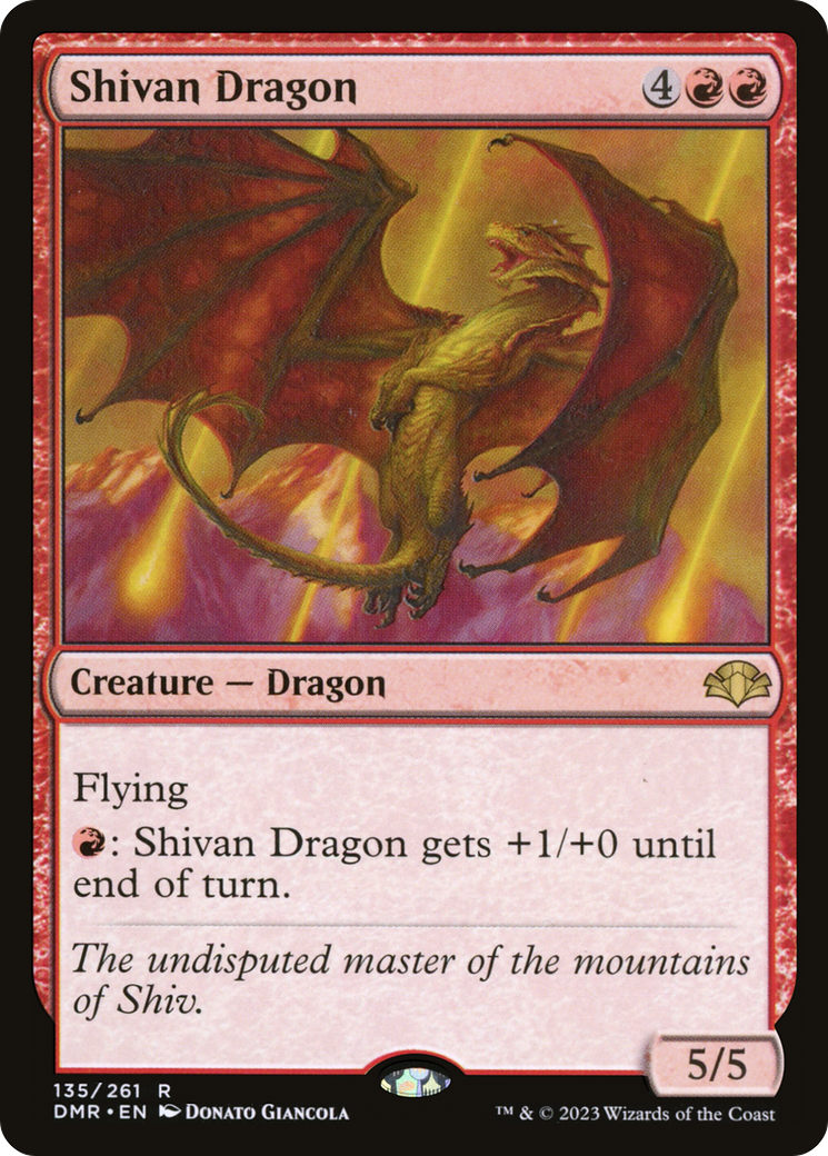 Shivan Dragon (DMR-135) - Dominaria Remastered - Premium MTG Single from Wizards of the Coast - Just $0.25! Shop now at Game Crave Tournament Store