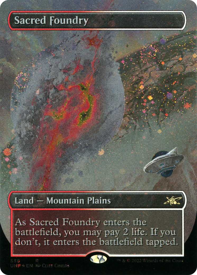 Sacred Foundry (UNF-536) - Unfinity (Borderless) Foil - Premium MTG Single from Wizards of the Coast - Just $22.16! Shop now at Game Crave Tournament Store
