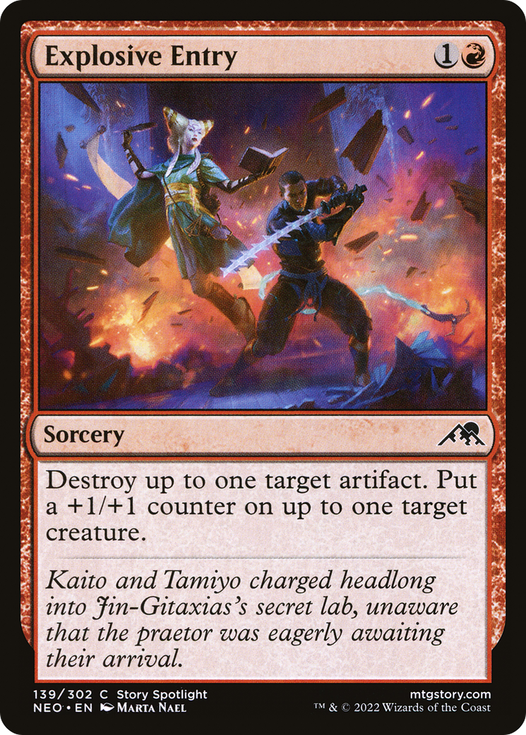Explosive Entry (NEO-139) - Kamigawa: Neon Dynasty - Premium MTG Single from Wizards of the Coast - Just $0.25! Shop now at Game Crave Tournament Store