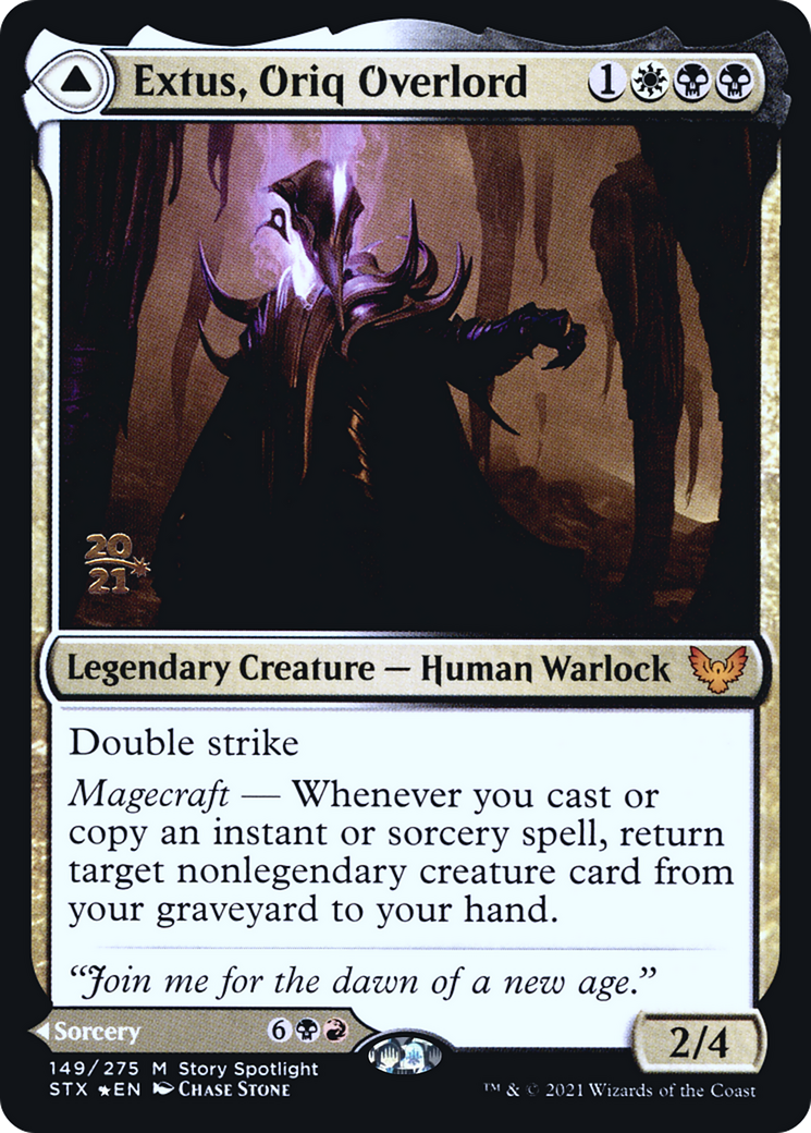 Extus, Oriq Overlord // Awaken the Blood Avatar (PSTX-149S) - Strixhaven: School of Mages Promos Foil - Premium MTG Single from Wizards of the Coast - Just $2.42! Shop now at Game Crave Tournament Store