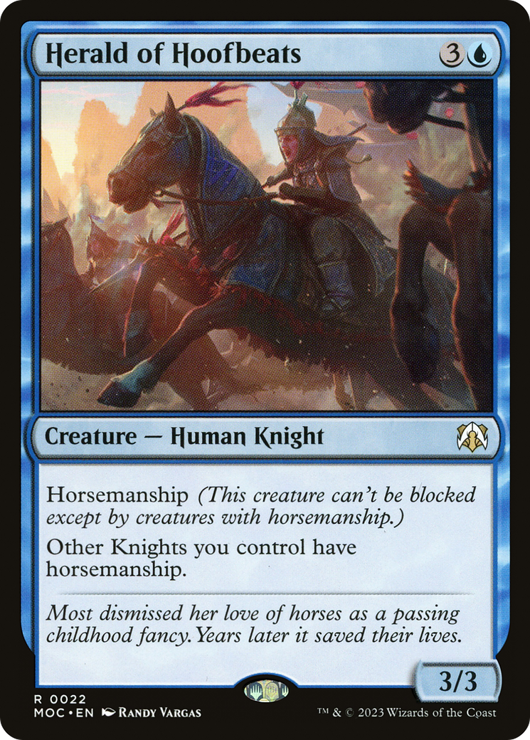 Herald of Hoofbeats (MOC-022) - March of the Machine Commander - Premium MTG Single from Wizards of the Coast - Just $4.79! Shop now at Game Crave Tournament Store