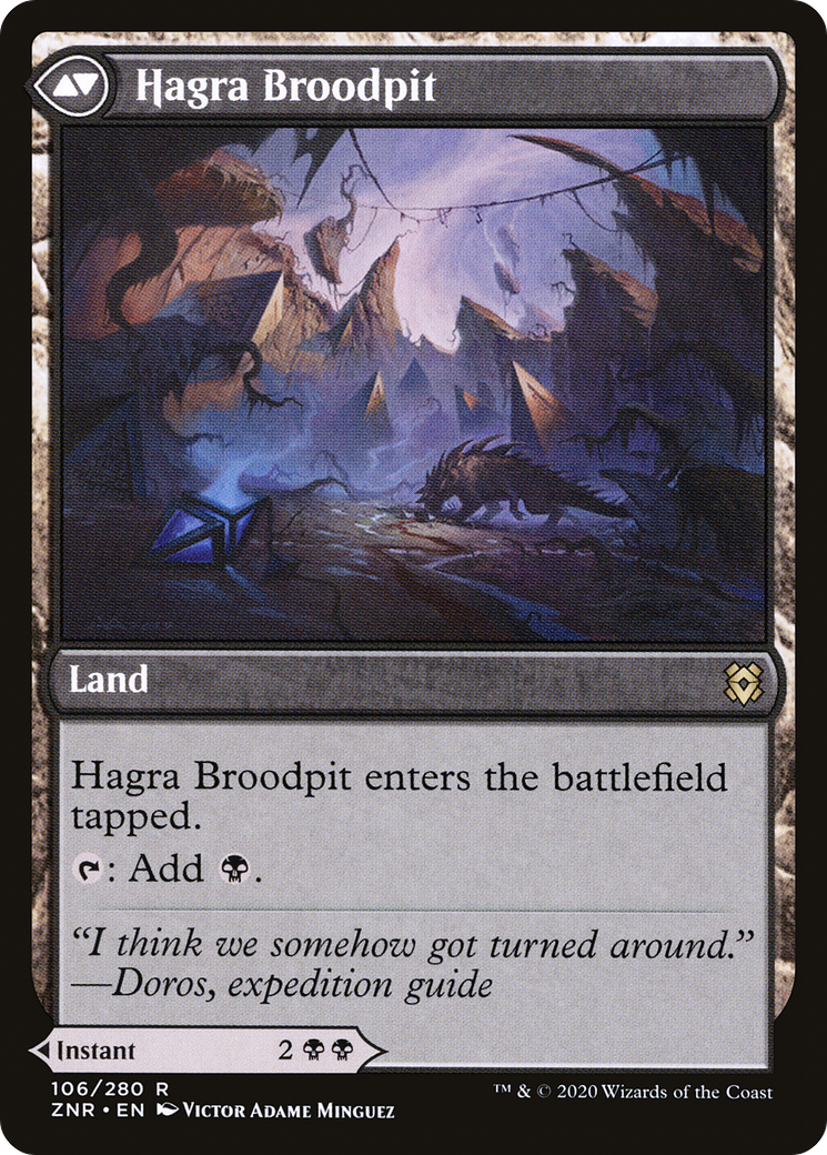 Hagra Mauling // Hagra Broodpit (ZNR-106) - Zendikar Rising Foil - Premium MTG Single from Wizards of the Coast - Just $0.84! Shop now at Game Crave Tournament Store