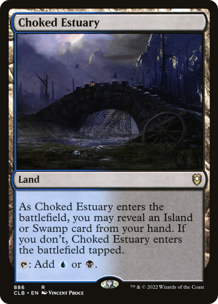Choked Estuary (CLB-886) - Commander Legends: Battle for Baldur's Gate - Premium MTG Single from Wizards of the Coast - Just $0.08! Shop now at Game Crave Tournament Store