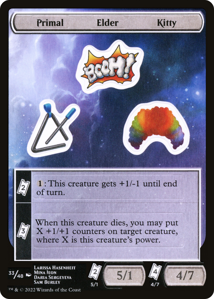 Primal Elder Kitty (SUNF-033) - Unfinity Sticker Sheets - Premium MTG Single from Wizards of the Coast - Just $0.08! Shop now at Game Crave Tournament Store