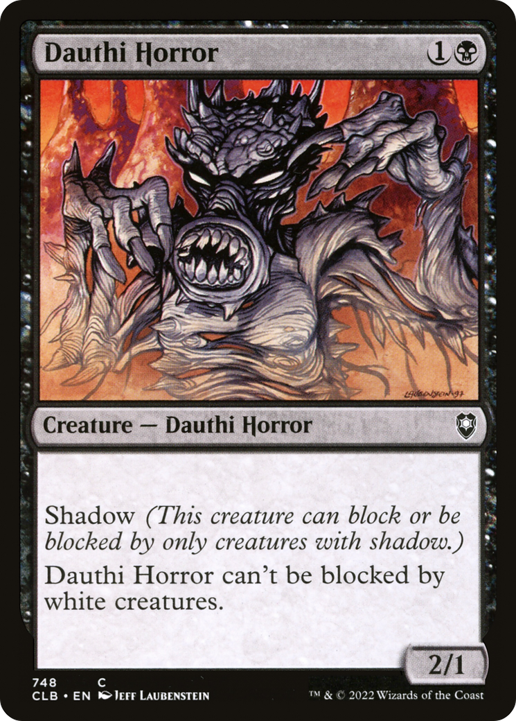 Dauthi Horror (CLB-748) - Commander Legends: Battle for Baldur's Gate - Premium MTG Single from Wizards of the Coast - Just $0.25! Shop now at Game Crave Tournament Store