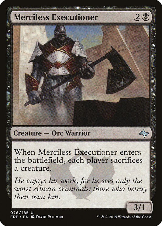 Merciless Executioner (FRF-076) - Fate Reforged - Premium MTG Single from Wizards of the Coast - Just $0.08! Shop now at Game Crave Tournament Store