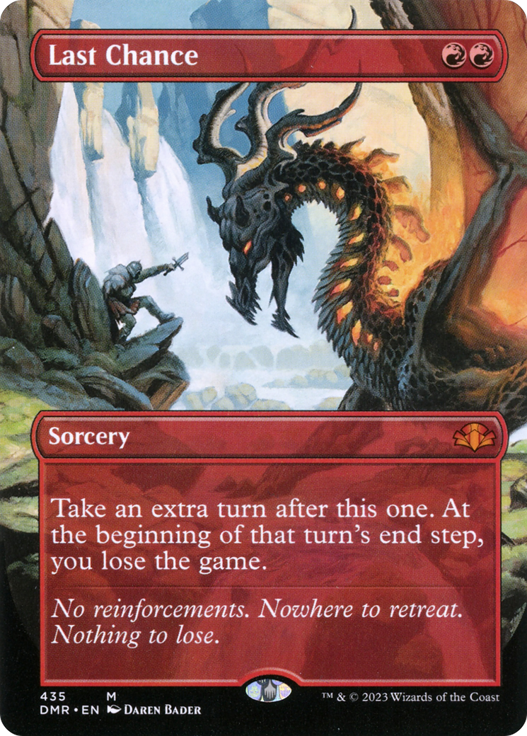 Last Chance (DMR-435) - Dominaria Remastered (Borderless) Foil - Premium MTG Single from Wizards of the Coast - Just $0.84! Shop now at Game Crave Tournament Store