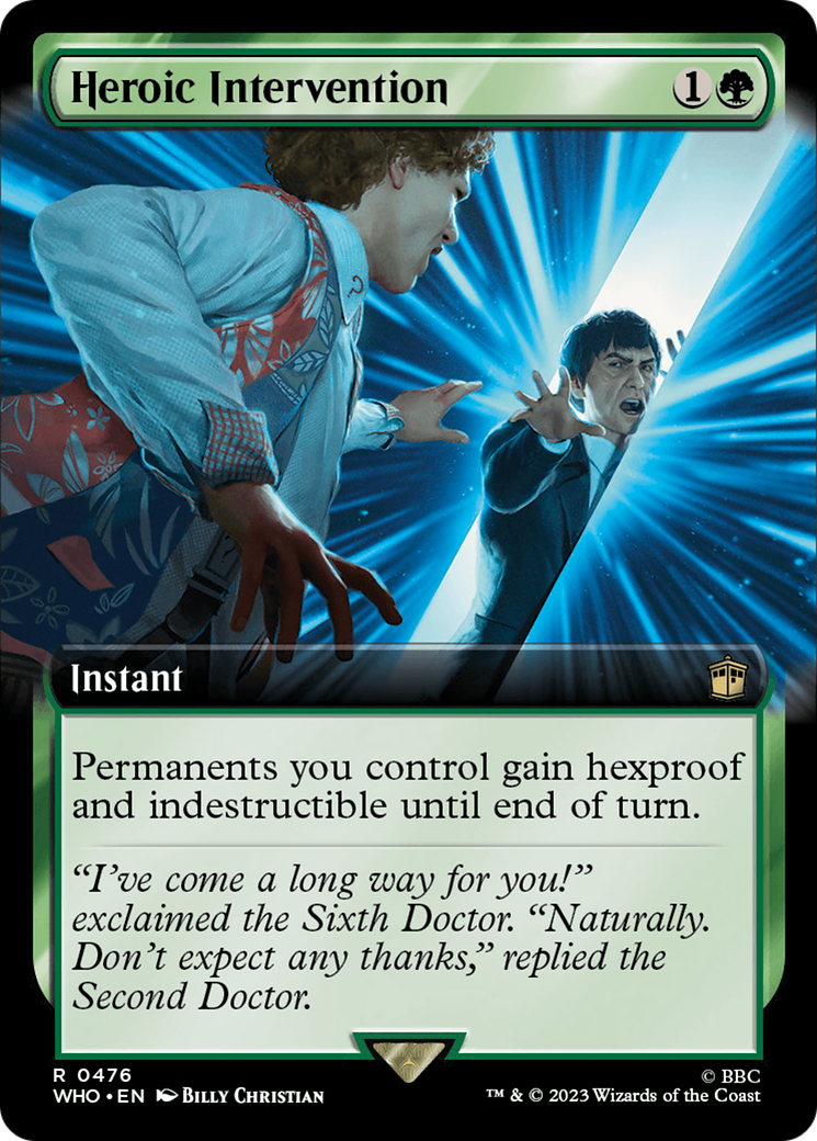 Heroic Intervention (WHO-476) - Doctor Who: (Extended Art) - Premium MTG Single from Wizards of the Coast - Just $9.16! Shop now at Game Crave Tournament Store