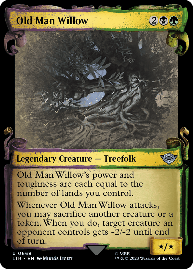 Old Man Willow (LTR-668) - The Lord of the Rings: Tales of Middle-earth: (Showcase) Foil - Premium MTG Single from Wizards of the Coast - Just $0.08! Shop now at Game Crave Tournament Store