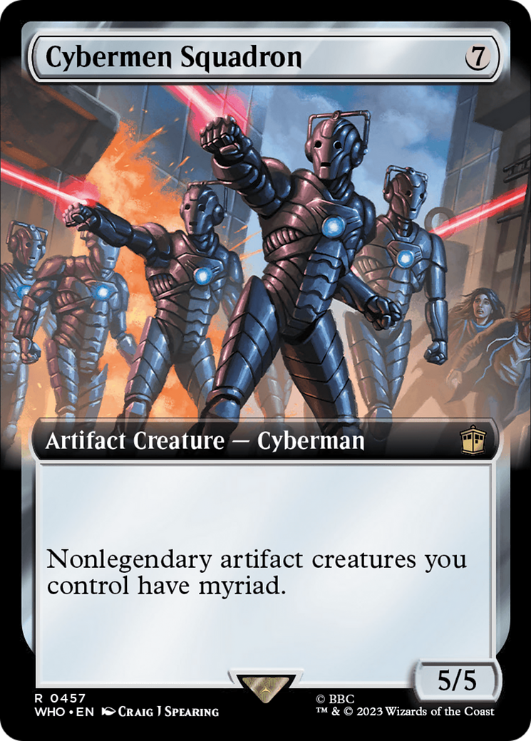 Cybermen Squadron (WHO-457) - Doctor Who: (Extended Art) Foil - Premium MTG Single from Wizards of the Coast - Just $11.46! Shop now at Game Crave Tournament Store