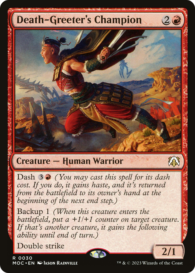 Death-Greeter's Champion (MOC-030) - March of the Machine Commander - Premium MTG Single from Wizards of the Coast - Just $0.08! Shop now at Game Crave Tournament Store