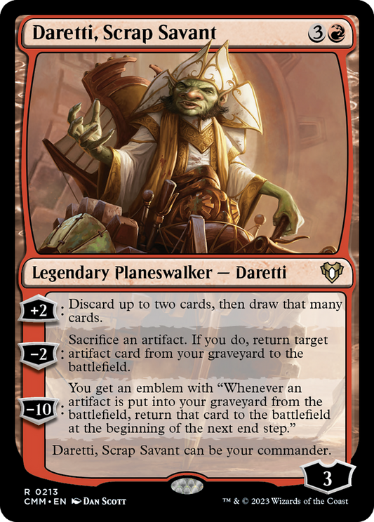 Daretti, Scrap Savant (CMM-213) - Commander Masters - Premium MTG Single from Wizards of the Coast - Just $0.46! Shop now at Game Crave Tournament Store