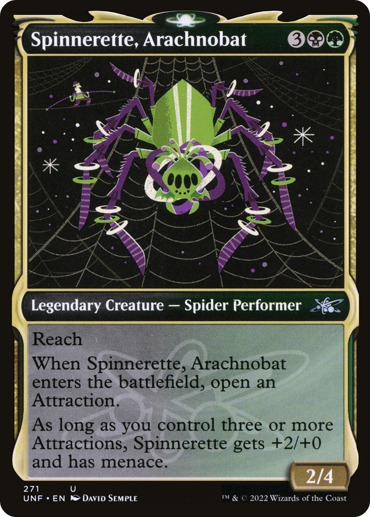 Spinnerette, Arachnobat (UNF-271) - Unfinity: (Showcase) Foil - Premium MTG Single from Wizards of the Coast - Just $0.08! Shop now at Game Crave Tournament Store