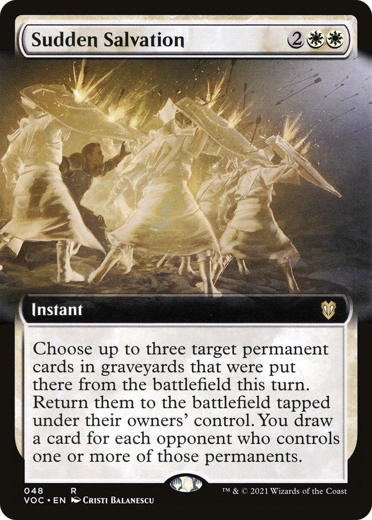 Sudden Salvation (VOC-048) - Crimson Vow Commander: (Extended Art) - Premium MTG Single from Wizards of the Coast - Just $0.18! Shop now at Game Crave Tournament Store