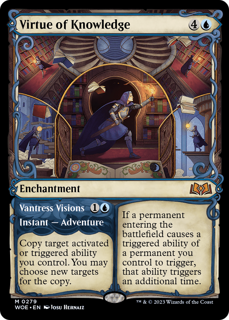Virtue of Knowledge // Vantress Visions (WOE-279) - Wilds of Eldraine: (Showcase) - Premium MTG Single from Wizards of the Coast - Just $0.87! Shop now at Game Crave Tournament Store