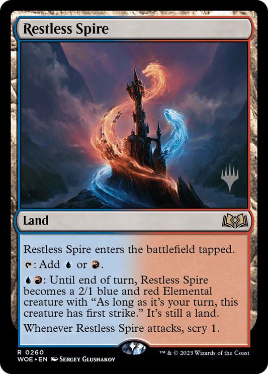 Restless Spire (PWOE-260P) - Wilds of Eldraine Promos Foil - Premium MTG Single from Wizards of the Coast - Just $0.15! Shop now at Game Crave Tournament Store