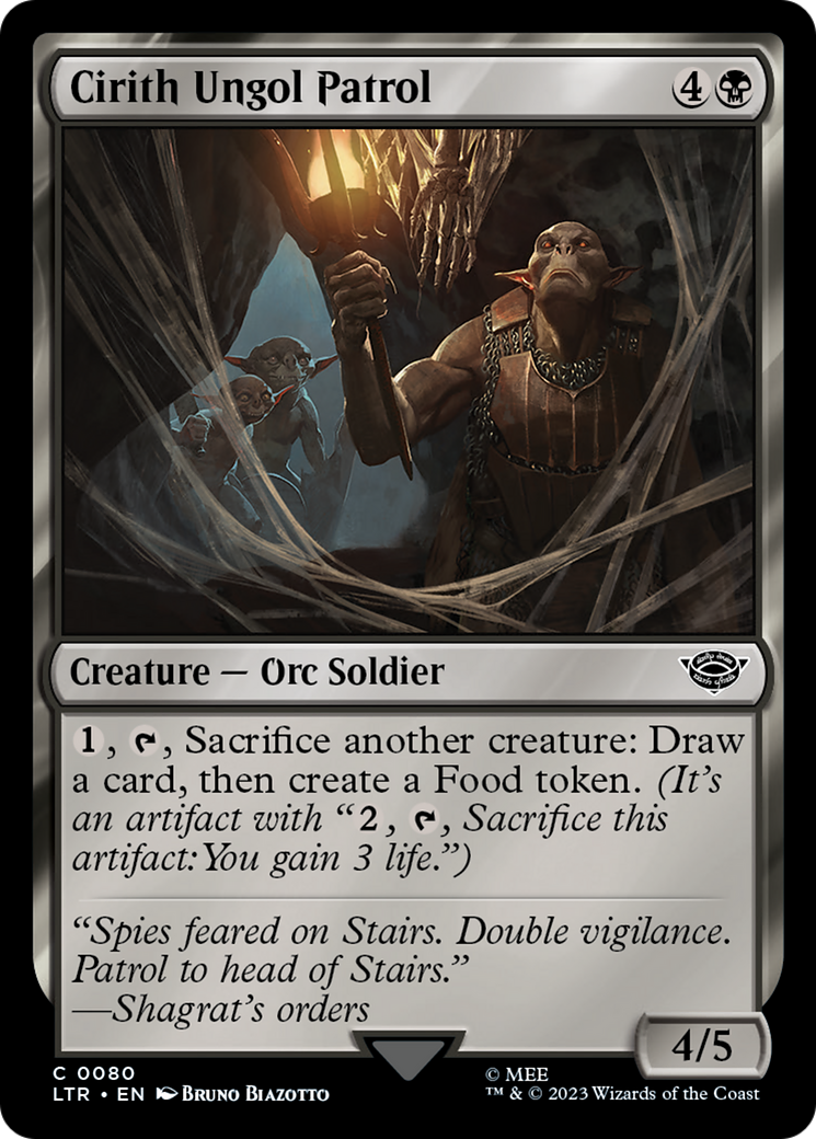 Cirith Ungol Patrol (LTR-080) - The Lord of the Rings: Tales of Middle-earth - Premium MTG Single from Wizards of the Coast - Just $0.08! Shop now at Game Crave Tournament Store