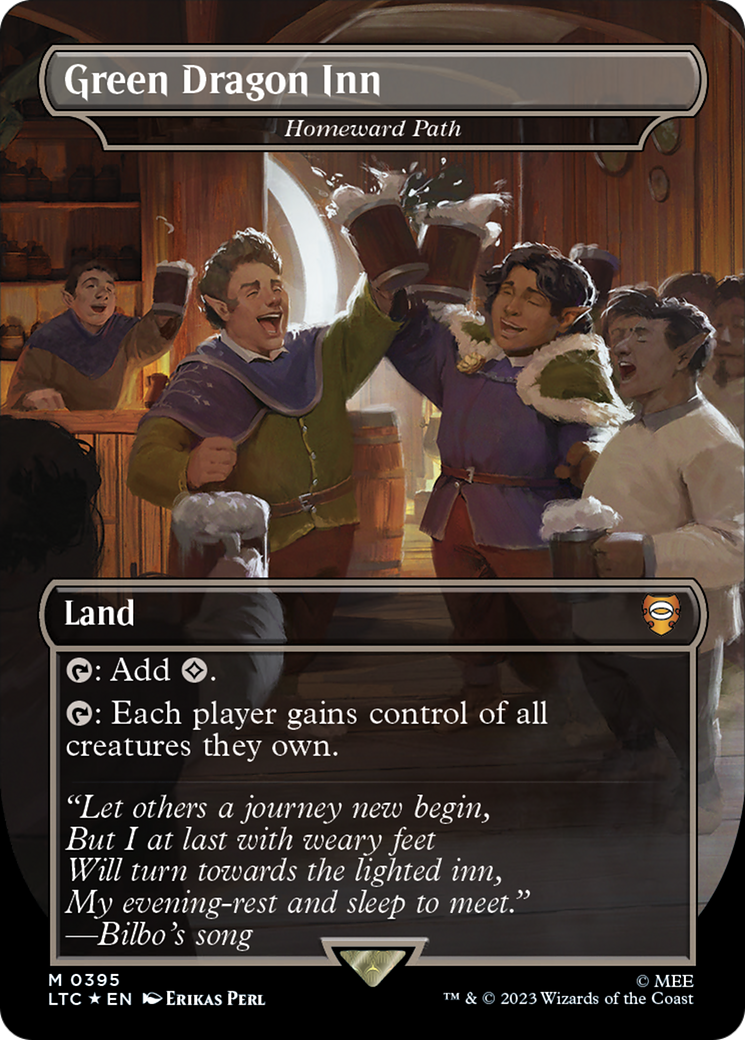 Homeward Path (LTC-395) - Tales of Middle-earth Commander / Green Dragon Inn (Borderless) Foil - Premium MTG Single from Wizards of the Coast - Just $9.37! Shop now at Game Crave Tournament Store