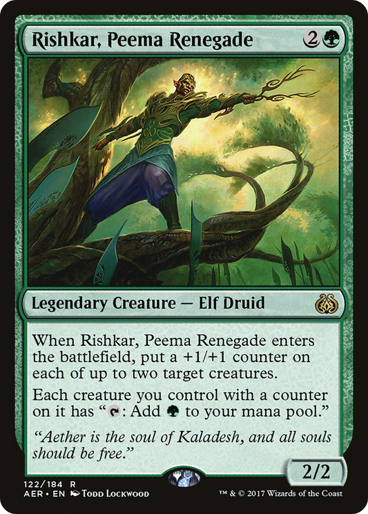 Rishkar, Peema Renegade (AER-122) - Aether Revolt - Premium MTG Single from Wizards of the Coast - Just $0.08! Shop now at Game Crave Tournament Store