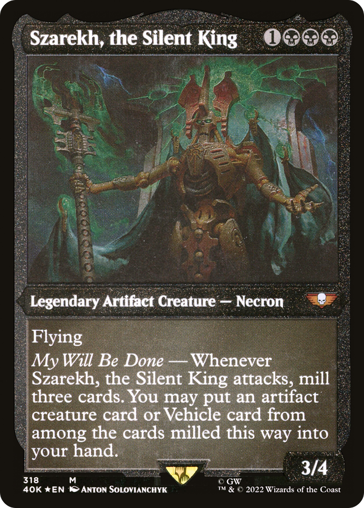 Szarekh, the Silent King (40K-318) - Warhammer 40,000 Commander Etched Foil - Premium MTG Single from Wizards of the Coast - Just $0.08! Shop now at Game Crave Tournament Store