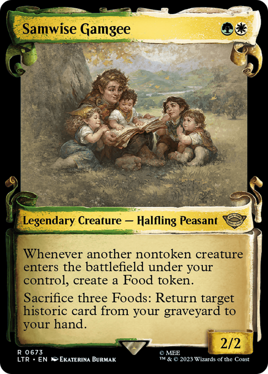 Samwise Gamgee (LTR-673) - The Lord of the Rings: Tales of Middle-earth: (Showcase) - Premium MTG Single from Wizards of the Coast - Just $1.62! Shop now at Game Crave Tournament Store