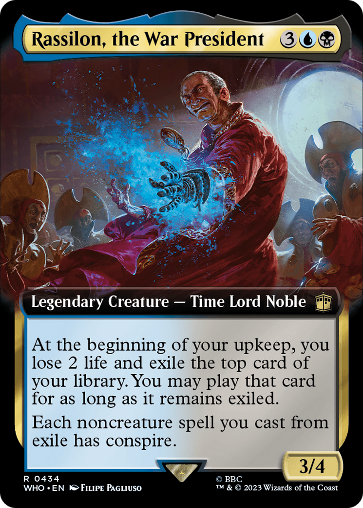 Rassilon, the War President (WHO-434) - Doctor Who: (Extended Art) - Premium MTG Single from Wizards of the Coast - Just $0.08! Shop now at Game Crave Tournament Store