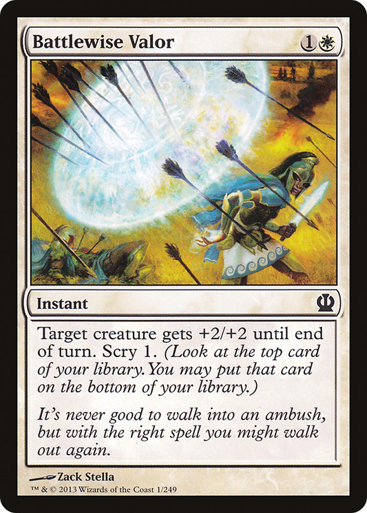 Battlewise Valor (THS-001) - Theros Foil - Premium MTG Single from Wizards of the Coast - Just $0.08! Shop now at Game Crave Tournament Store