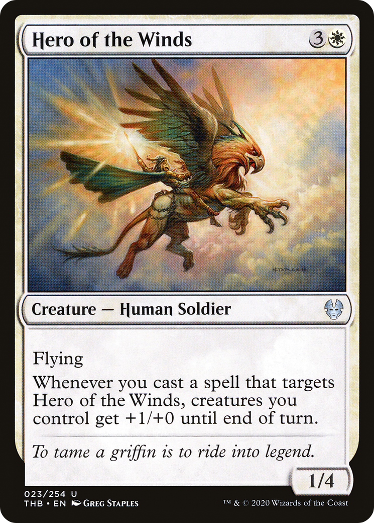 Hero of the Winds (THB-023) - Theros Beyond Death - Premium MTG Single from Wizards of the Coast - Just $0.08! Shop now at Game Crave Tournament Store