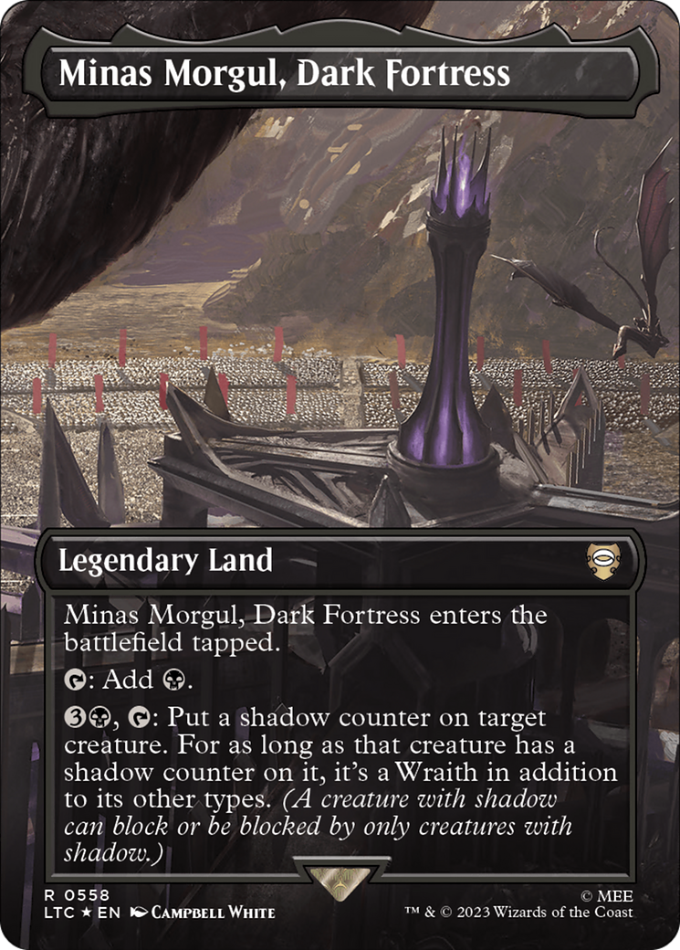 Minas Morgul, Dark Fortress (LTC-558) - Tales of Middle-earth Commander (Borderless) Foil - Premium MTG Single from Wizards of the Coast - Just $6.32! Shop now at Game Crave Tournament Store